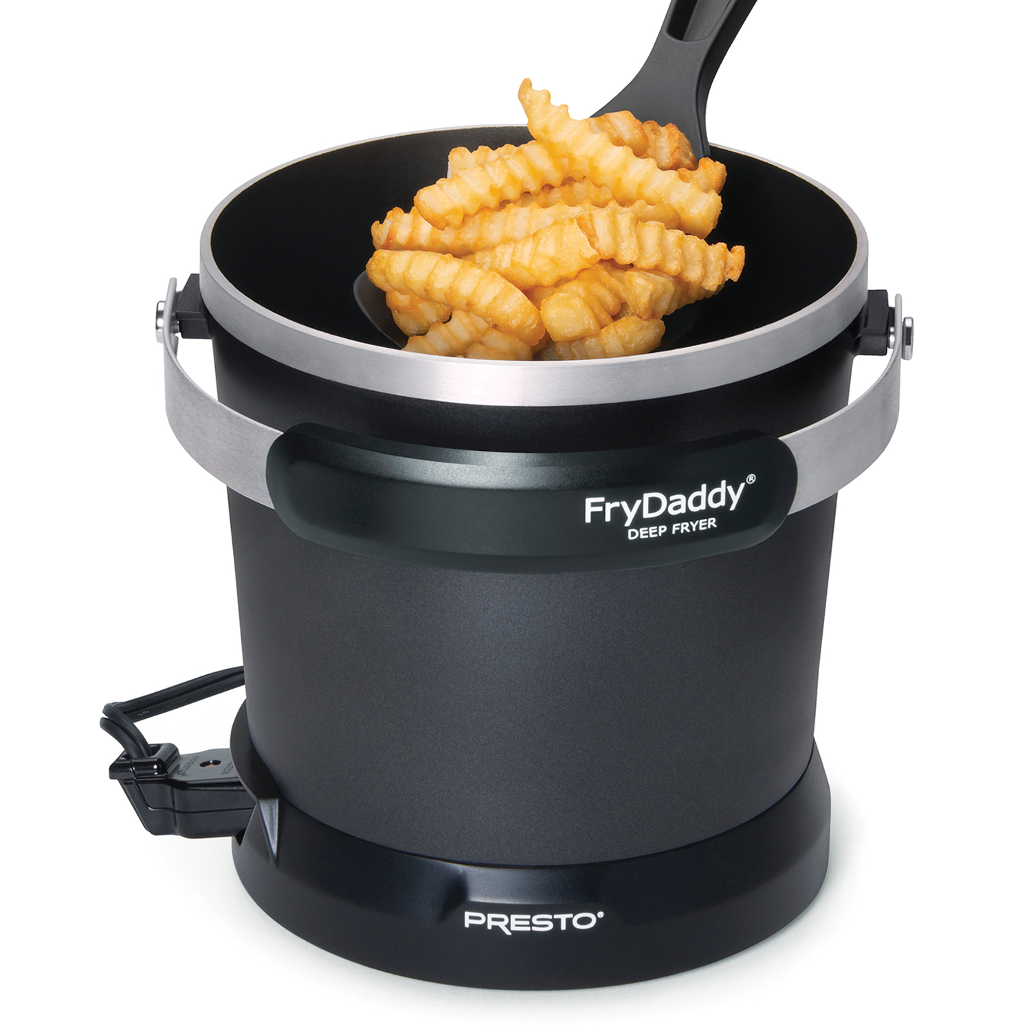 French fries in the scoop of a Presto FryDaddy